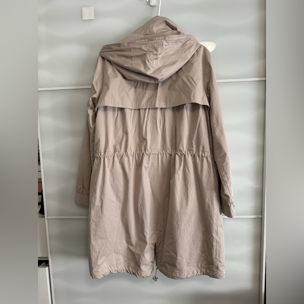 Soia and kyo trench coat jacket size L tan khaki utility jacket pockets safari - Picture 2 of 8
